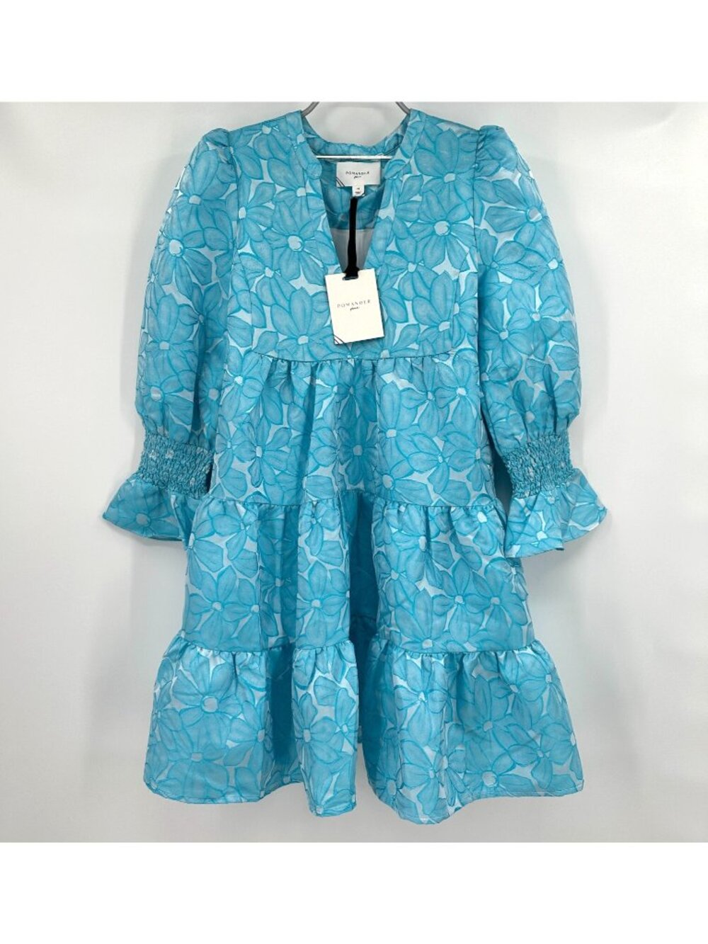 Pomander Place by Tuckernuck Blue Daisy Jacquard Kenzo Dress sz M NWT